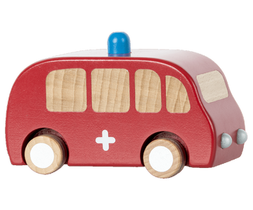 Feuerwehrauto aus Holz - Aufziehauto