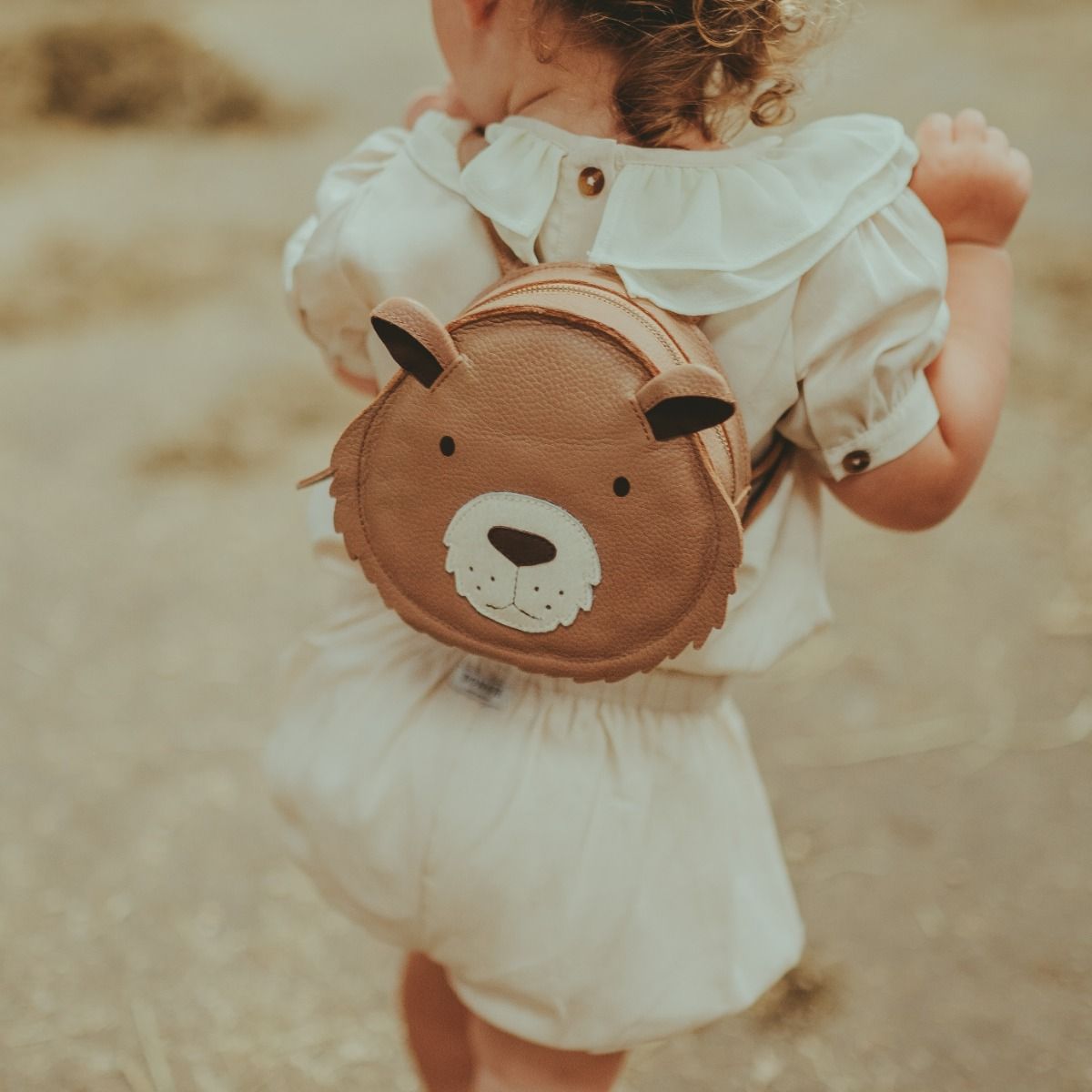 Kinder Rucksack Kapi Murmeltier Leder