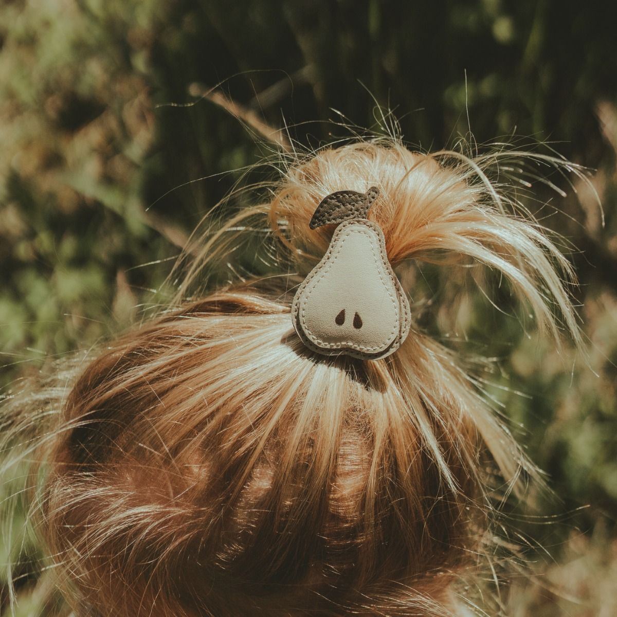 Haarspange Nanou Birne Leder