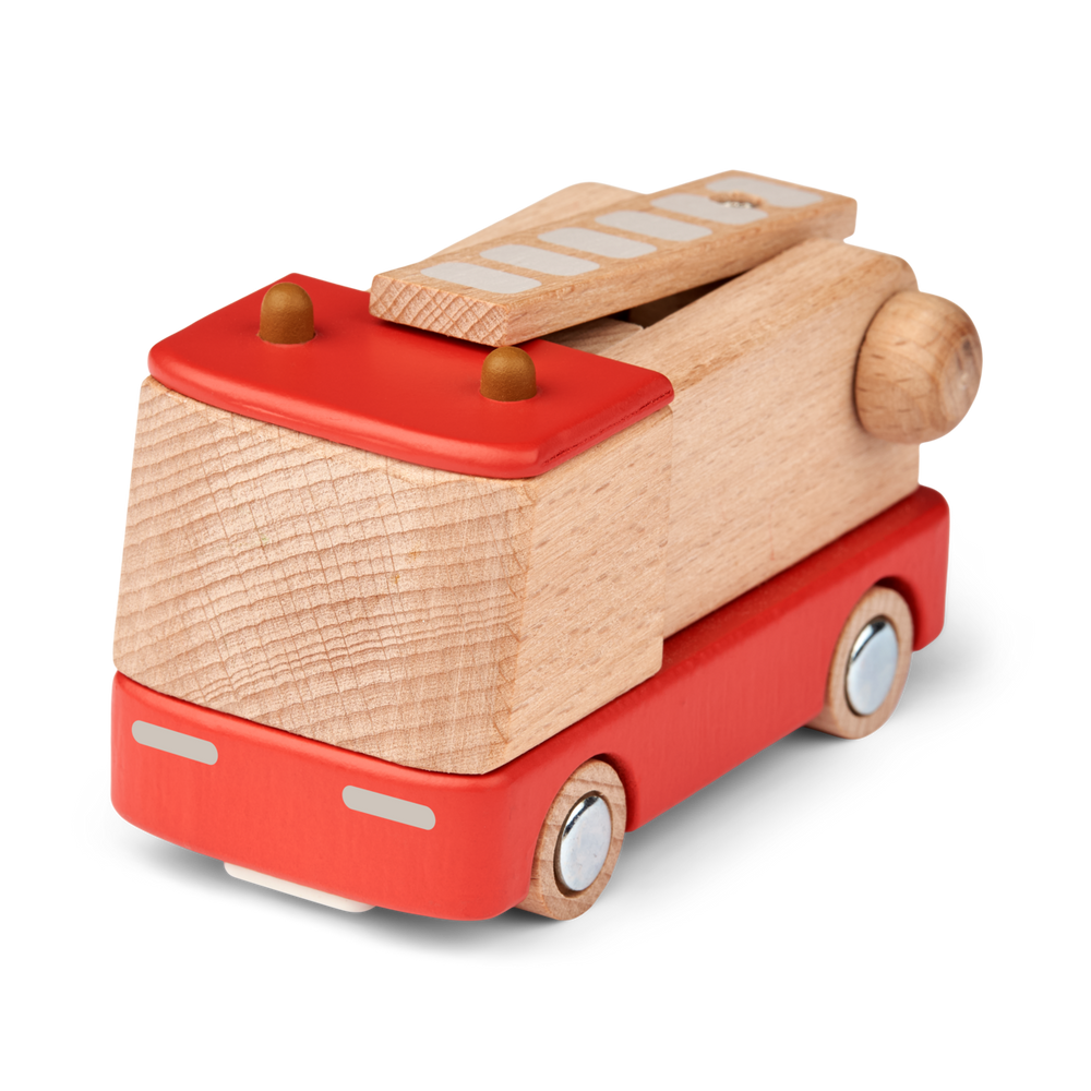 Feuerwehrauto aus Holz