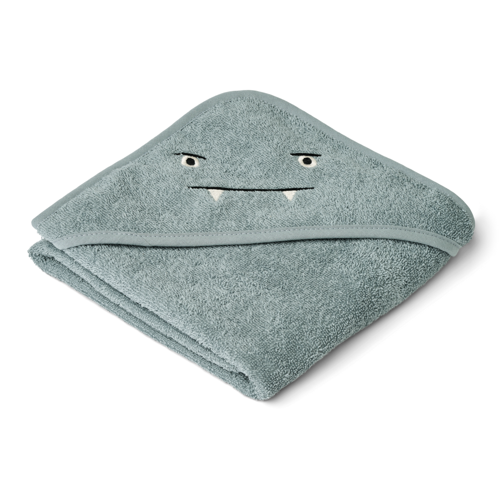 Babyhandtuch mit Kapuze Albert - Monster Blue