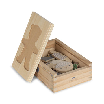 Holz Puzzle Teddy - Blau