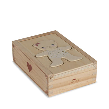 Holz Puzzle Teddy - Rot
