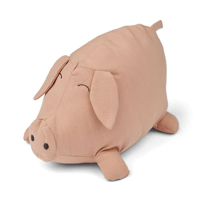 Schweinchen Kuscheltier Nava aus Leinen