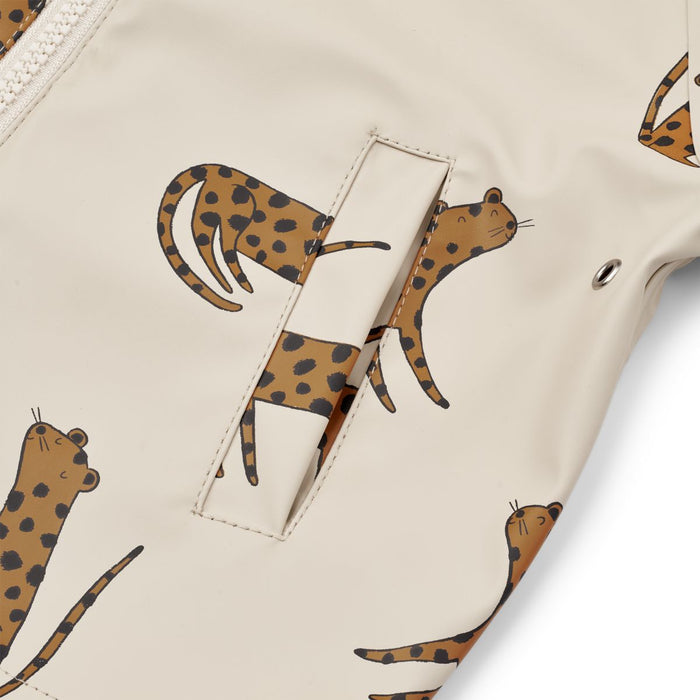 Regenjacke Melodi Leopard Sandy