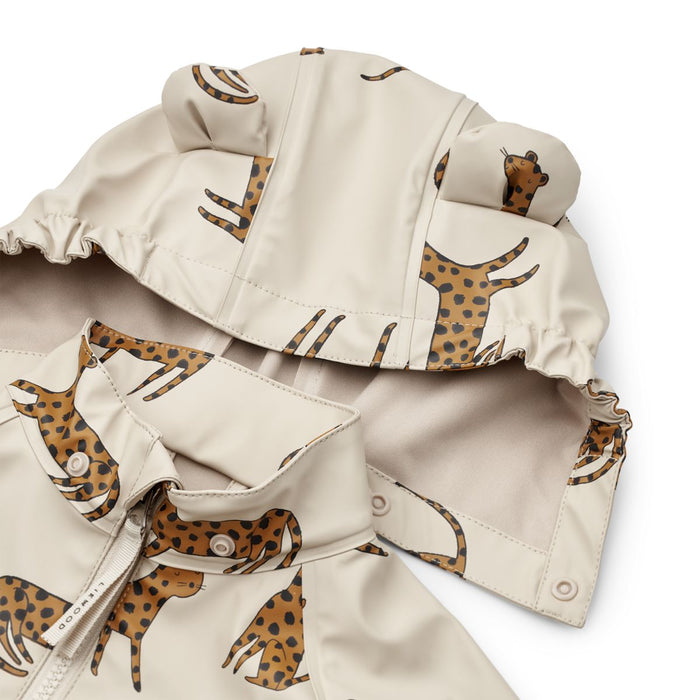 Regenjacke Melodi Leopard Sandy