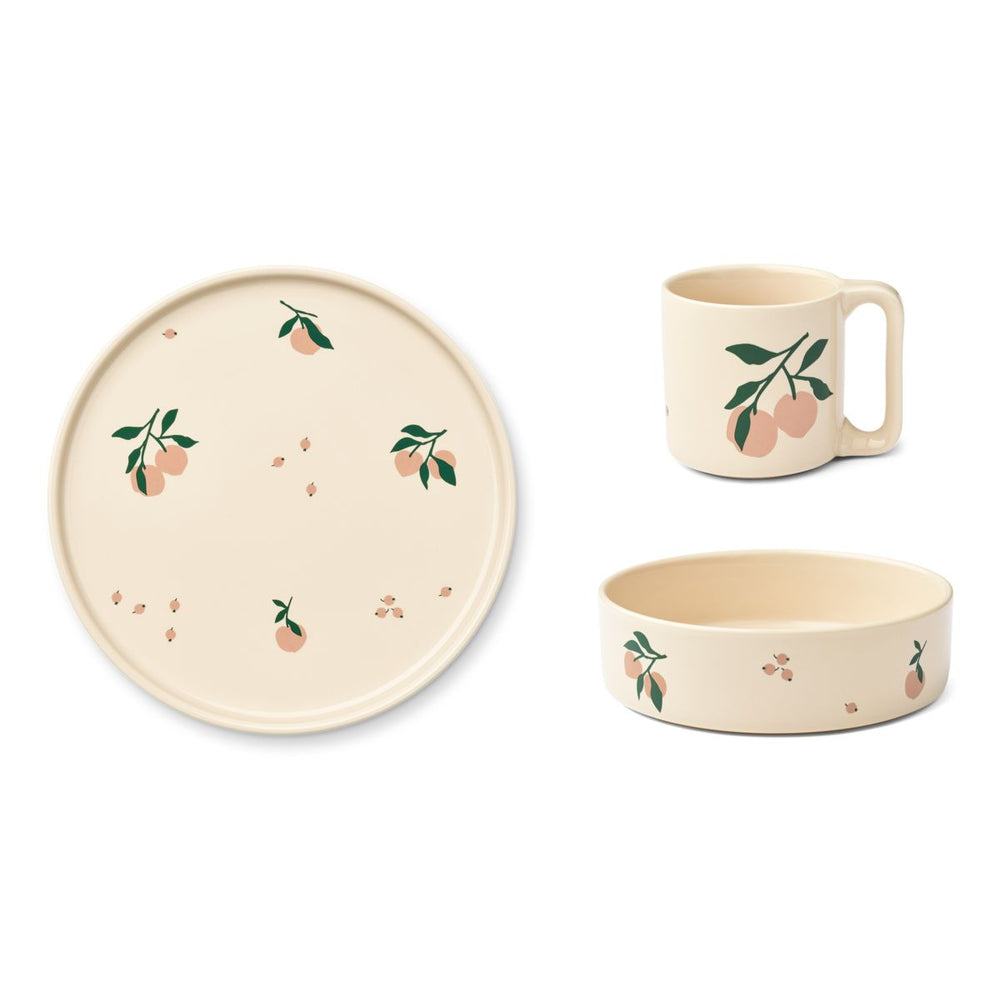 Kindergeschirr Porzelan Peach - 3er Set