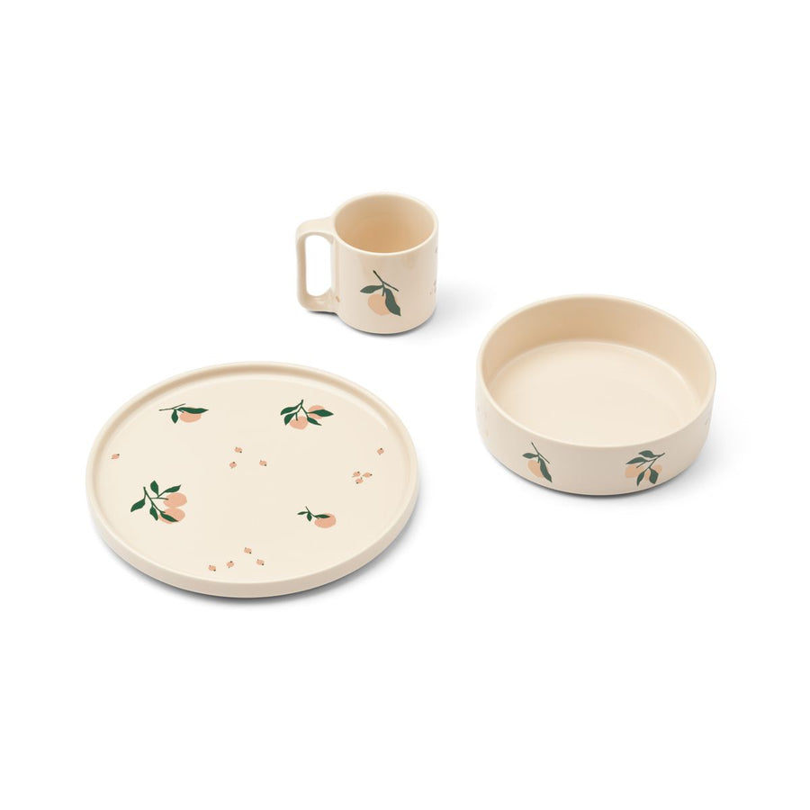 Kindergeschirr Porzelan Peach - 3er Set