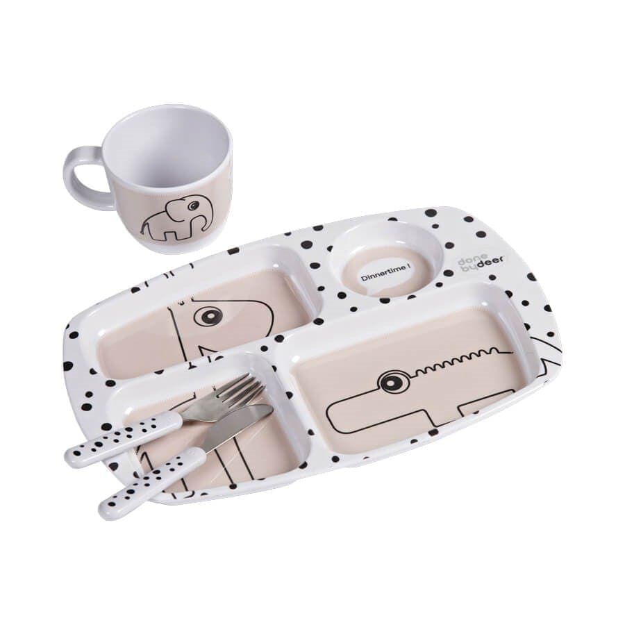 Done by Deer - Service de table pour tout-petits Happy dots Powder