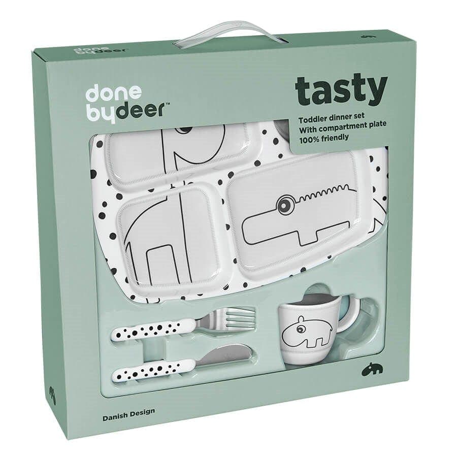 Done by Deer - Service de table pour tout-petits Happy dots Gris