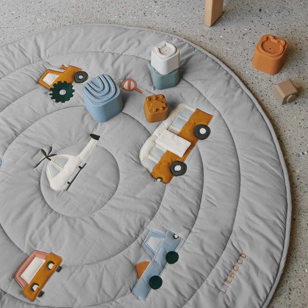 Liewood - Tapis de jeu Gitta bleu - couverture d'activité - 100cm