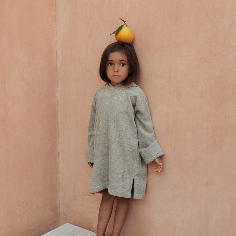 Bademantel Poncho Mini Ilja - Rabbit mist