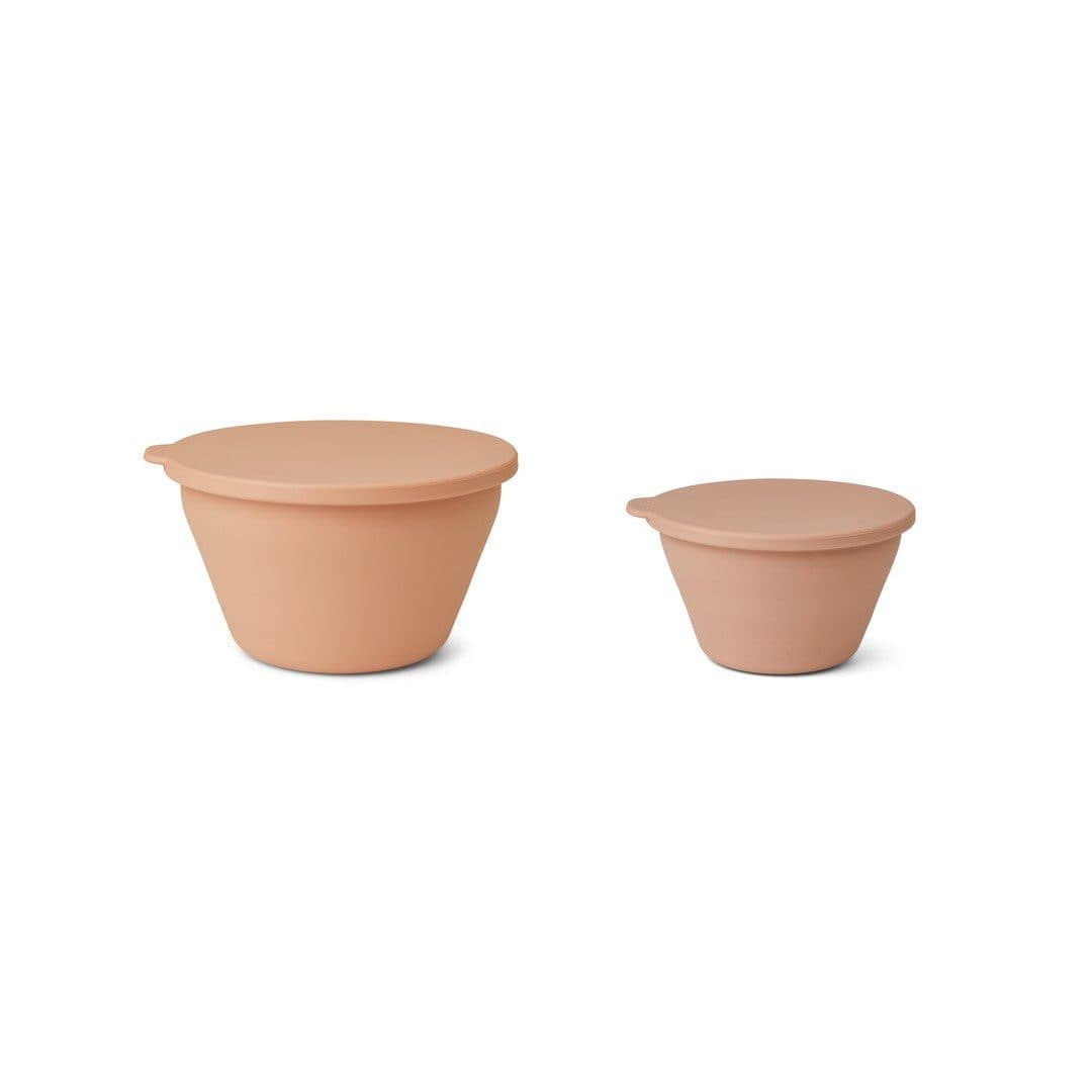 Liewood - Bol Lunchbox Pliable - Silicone - Lot de 2 Rose de Toscane