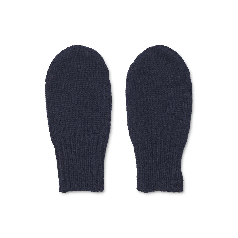 Baby Fäustlinge Merinowolle - Navy
