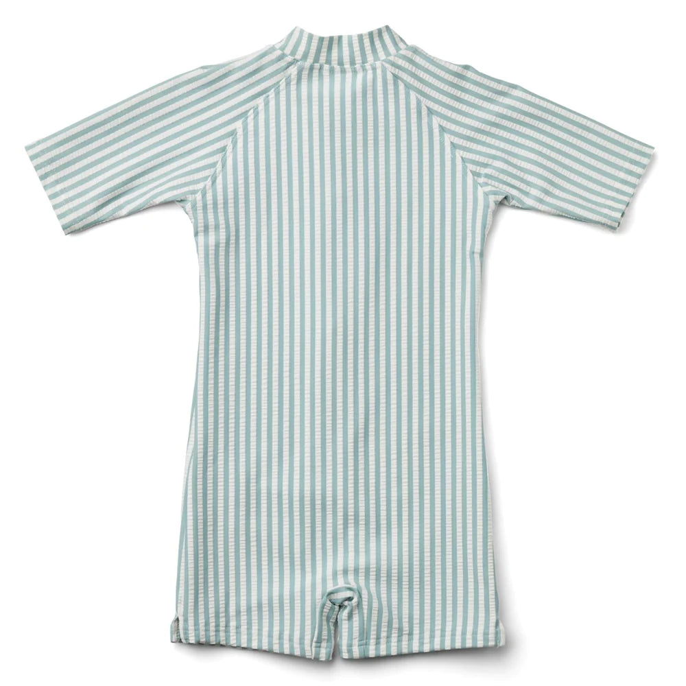 Max Badeanzug - Stripes Sea Blue