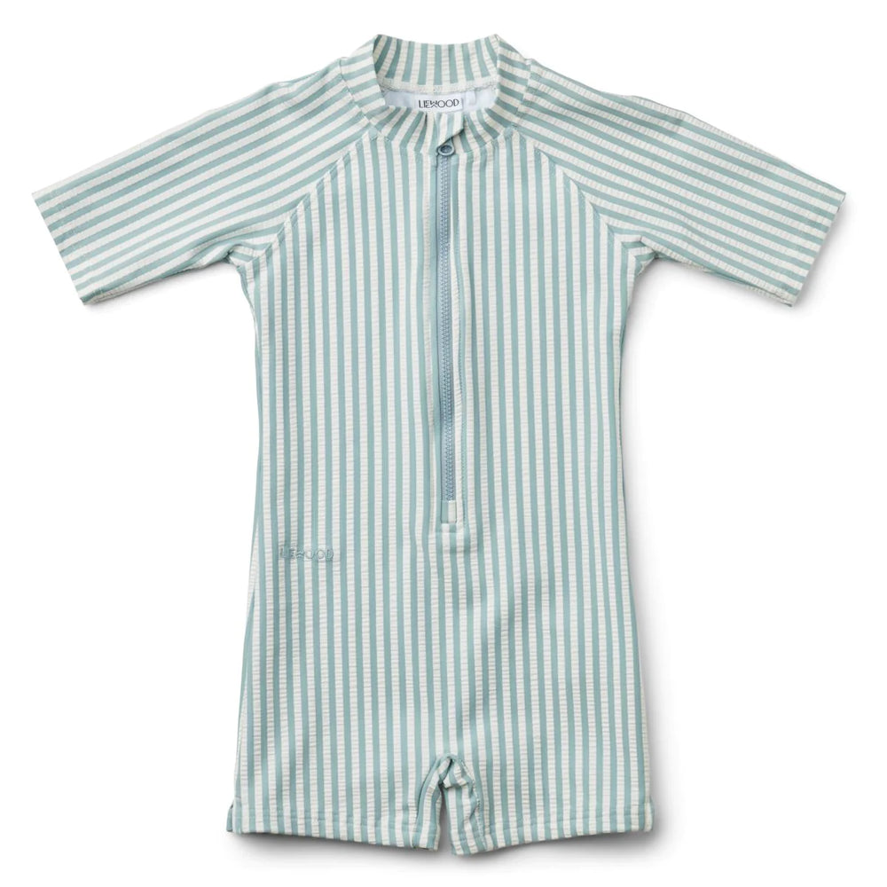 Max Badeanzug - Stripes Sea Blue