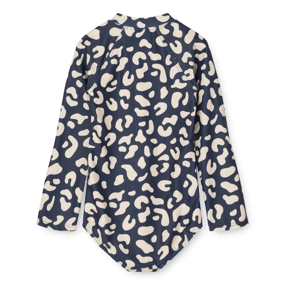 Badeanzug Magali langarm mit UV Schutz - Leo Navy