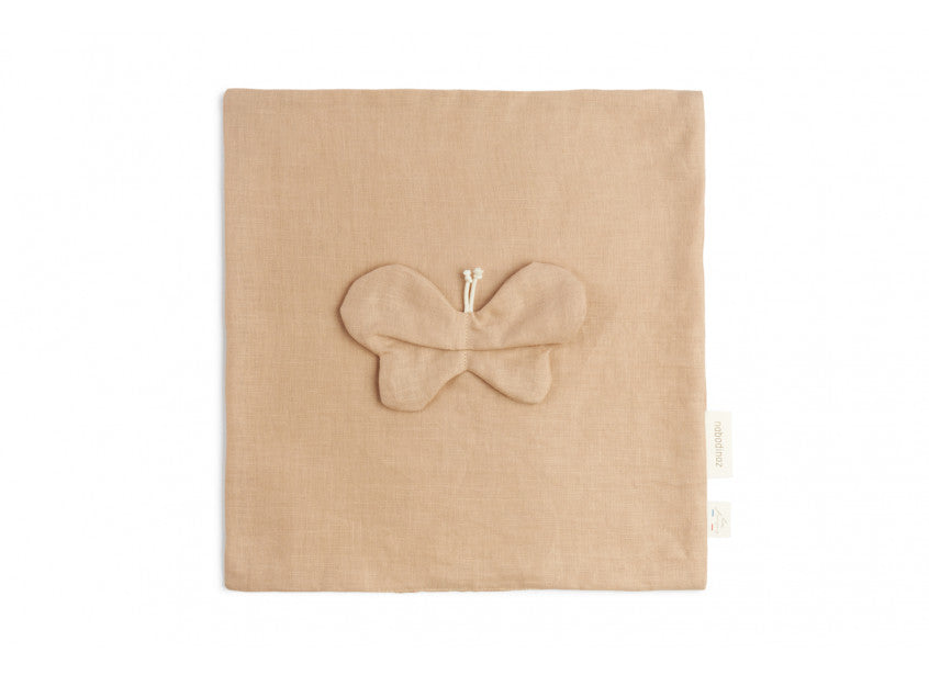 Kuscheltuch Butterfly Lin Français 32x32 Sand