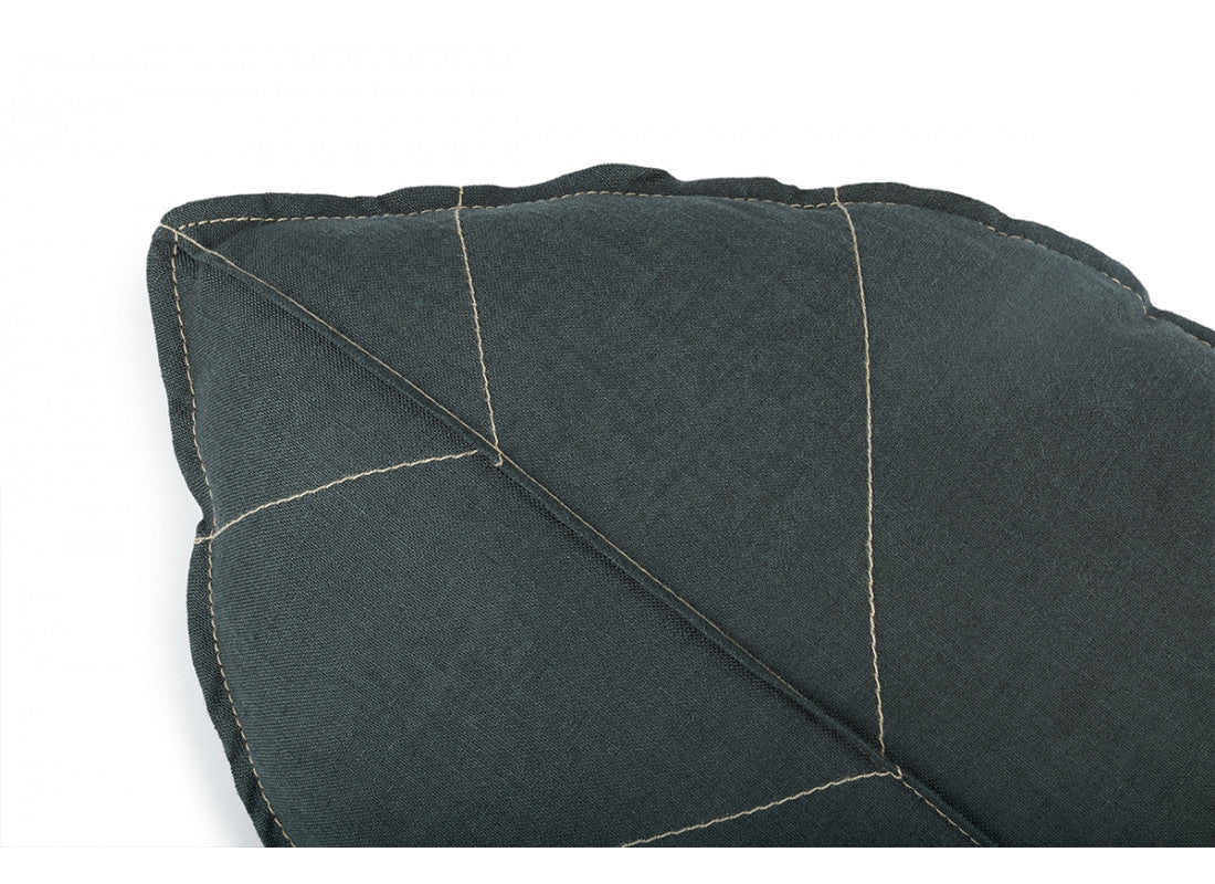 Nobodinoz Kissen Leaf Lin Français Green Blue