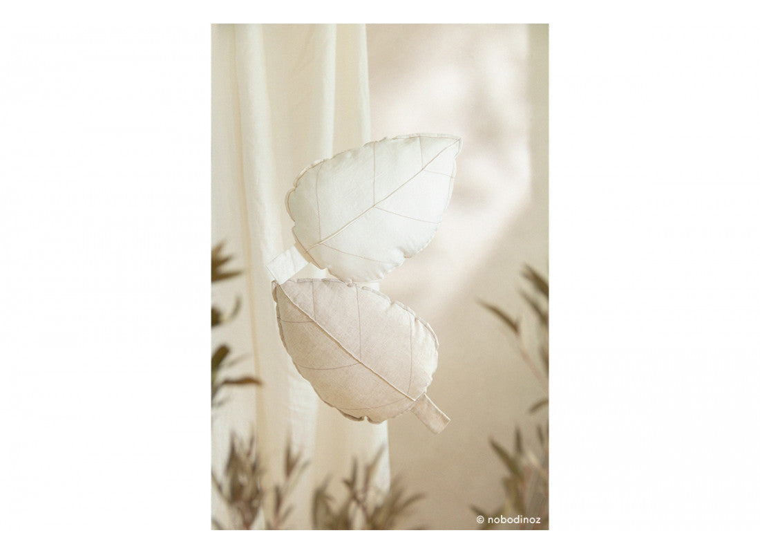 Nobodinoz Kissen Leaf Lin Français Sand