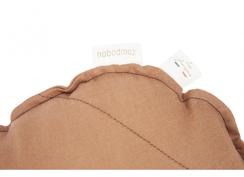 Nobodinoz Kissen Leaf Lin Français Noisette