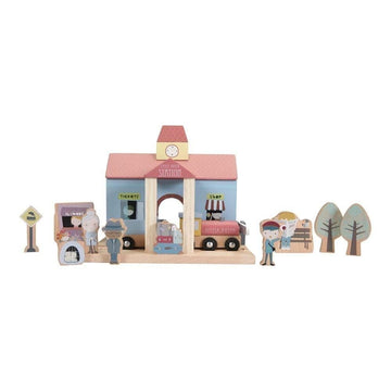 Little Dutch Bahnhof Set - Little Railway Collection - Holzspielzeug - dadu.ch
