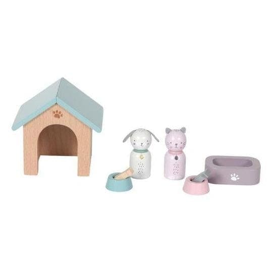 Little Dutch Puppenhaus - Spielset Haustiere - 8-teilig - Holzspielzeug - dadu.ch