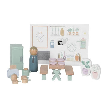 Little Dutch Puppenhaus - Spielset Küche - 19-teilig - Holzspielzeug - dadu.ch