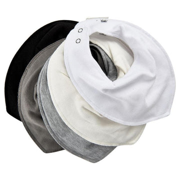 PIPPI BANDANA - White/Grey/Dark - 5-PACK - Sabberlätzchen - dadu.ch