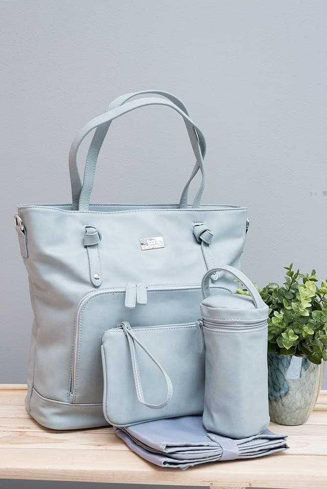 Wickeltasche Puderblau