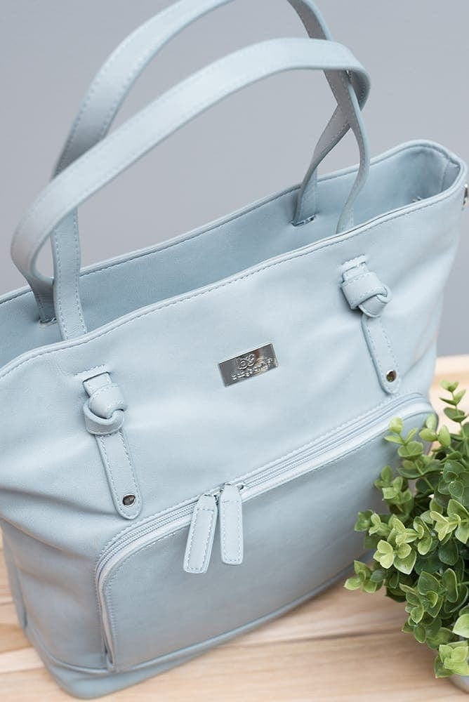 Wickeltasche Puderblau