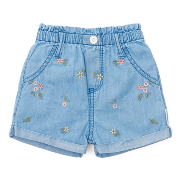 Jeans Short mit Blumen