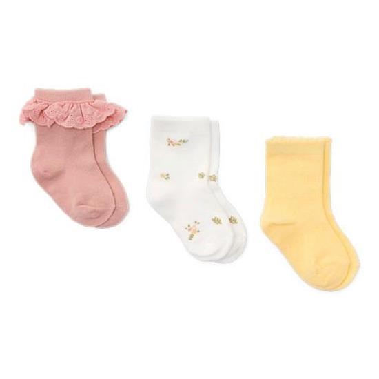 Kindersocken Flower Pink Yellow