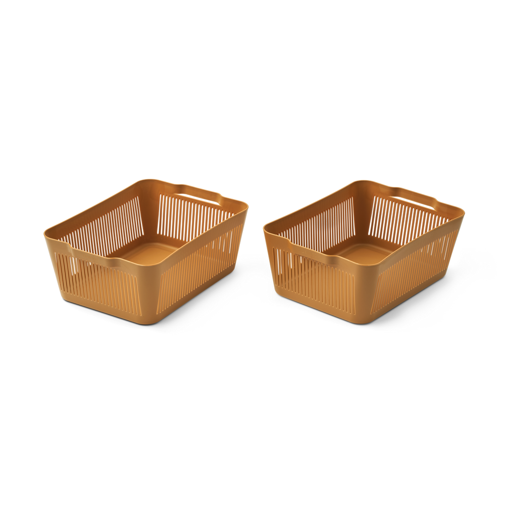 Makeeva Korb L - 2er Set - Golden Caramel