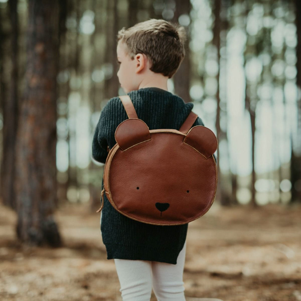 Kinder Rucksack Umi Bär Leder
