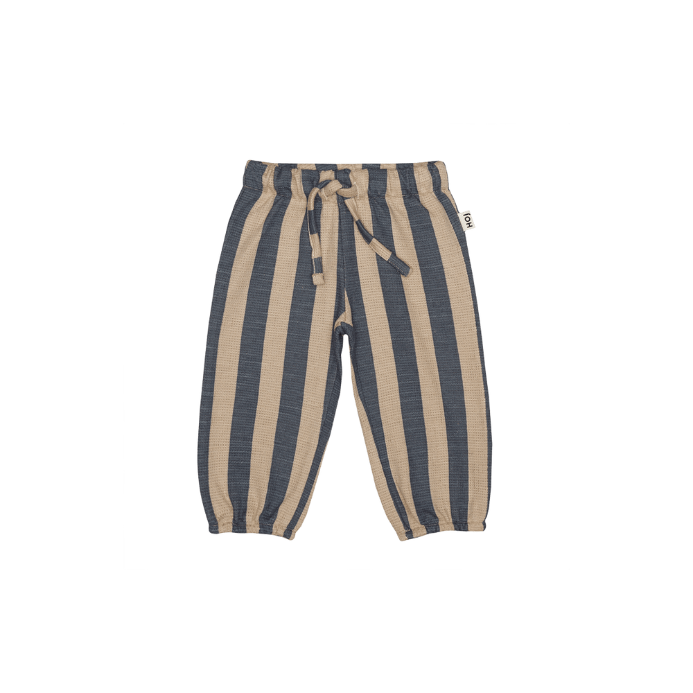 Pantalon Décontracté Bébé - Rayures Bleues &amp; Sésame