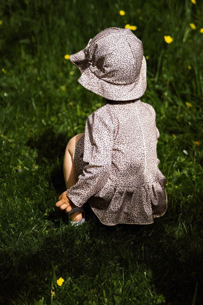 UV Badehut Kinder - Charcoal Little Leopard