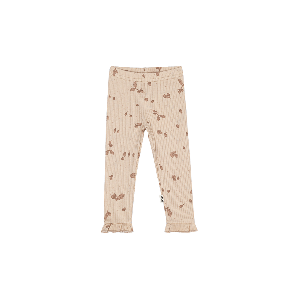 House of Jamie Rib Frill Leggings  Acorn 
