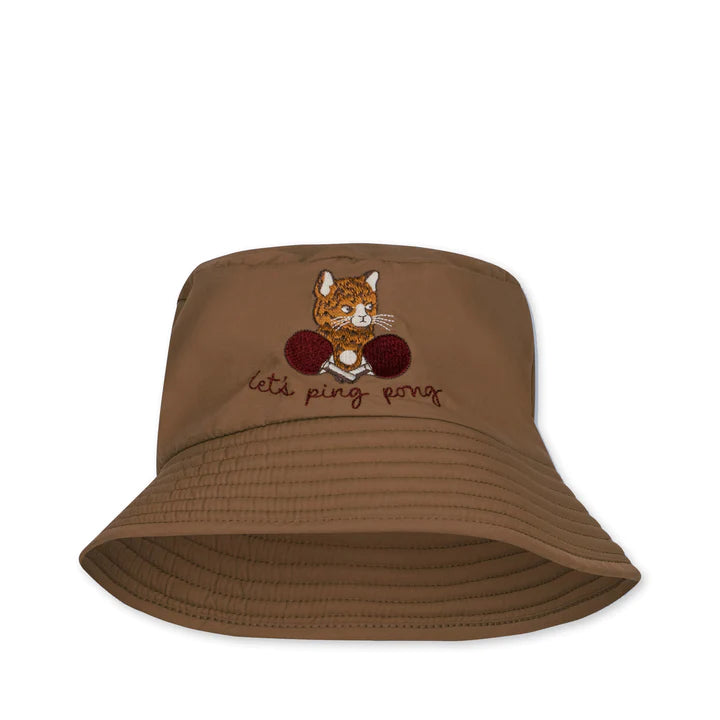 Bonnet de bain anti-UV enfant - Rayures Baked Clay