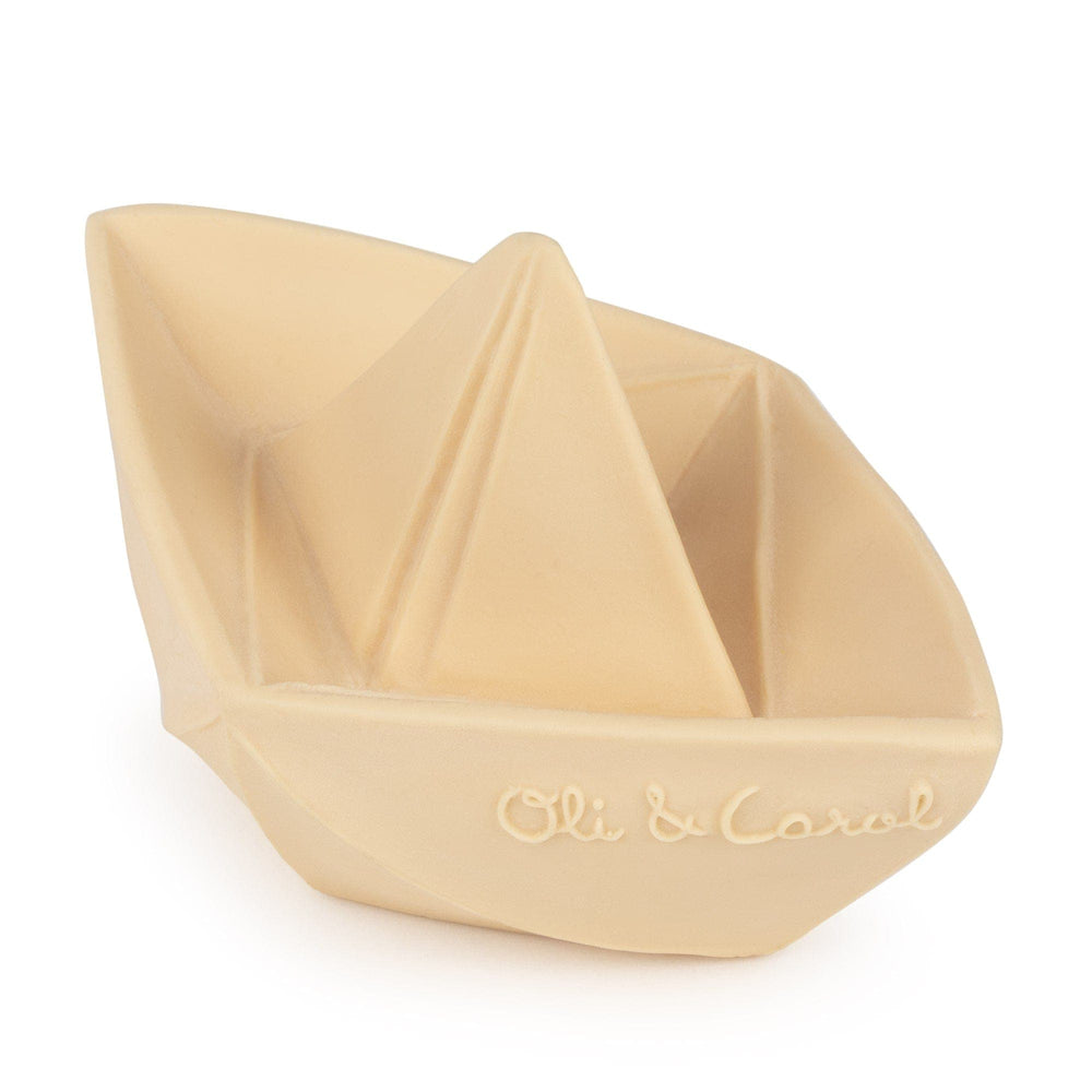 Oli&Carol - Jouet de Bain Navire Origami - Beige