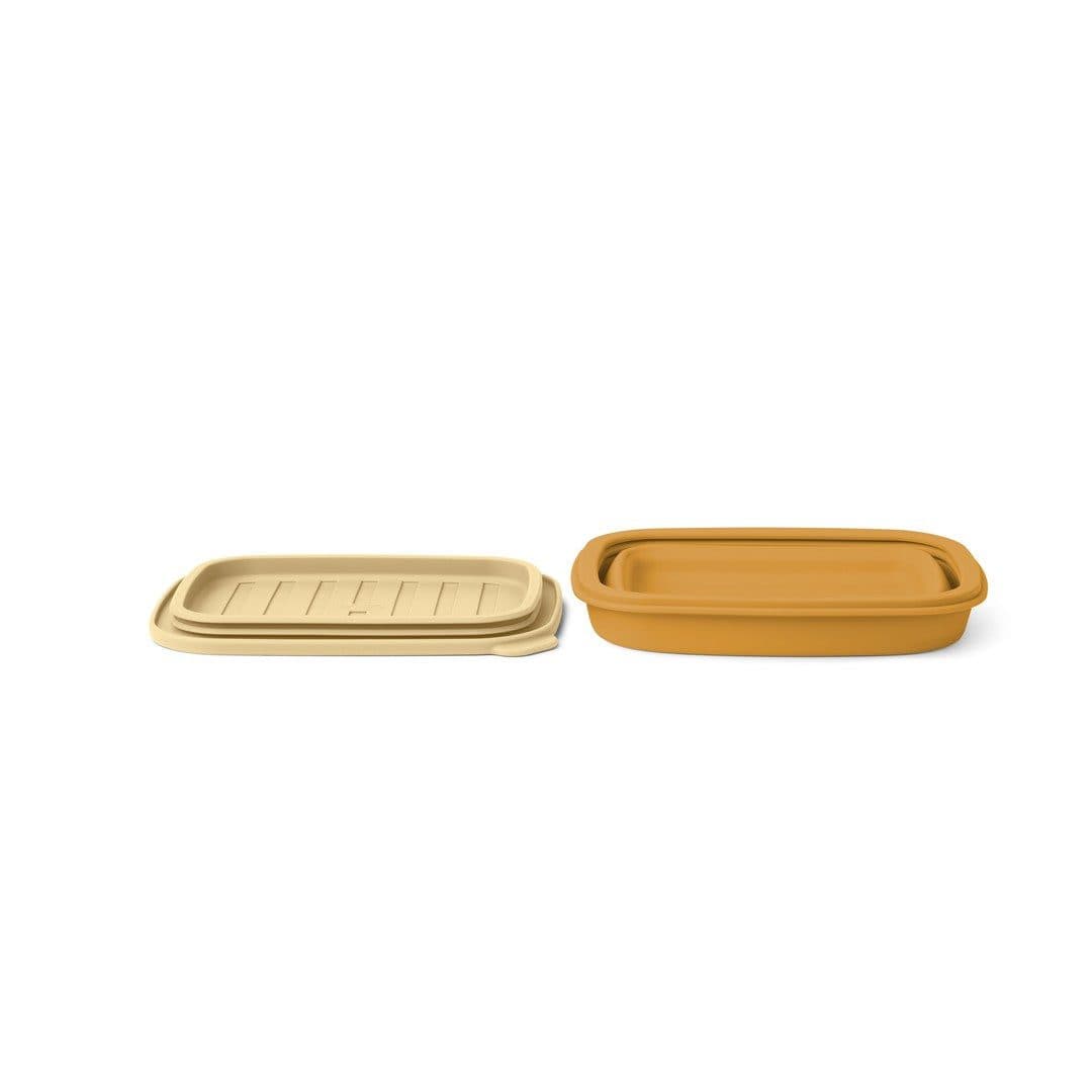 Faltbare Lunchbox Silikon Golden Caramel