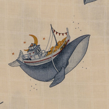 Musselintücher - Swaddles 3er Pack - Whale Boat