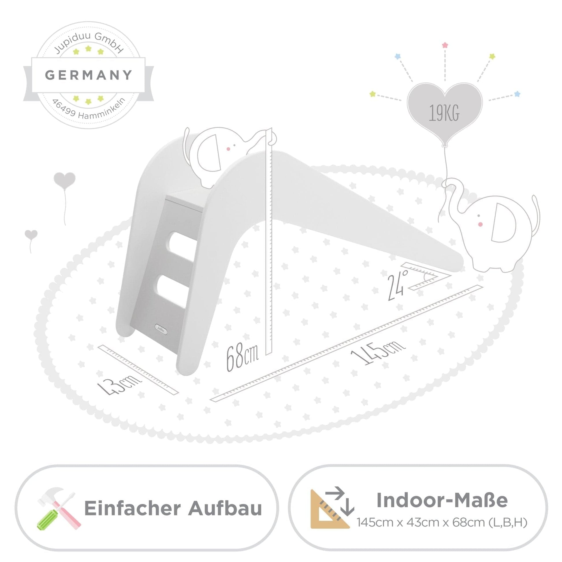 Jupiduu - Rutsche Indoor - Royal white - Rutschbahn - dadu.ch