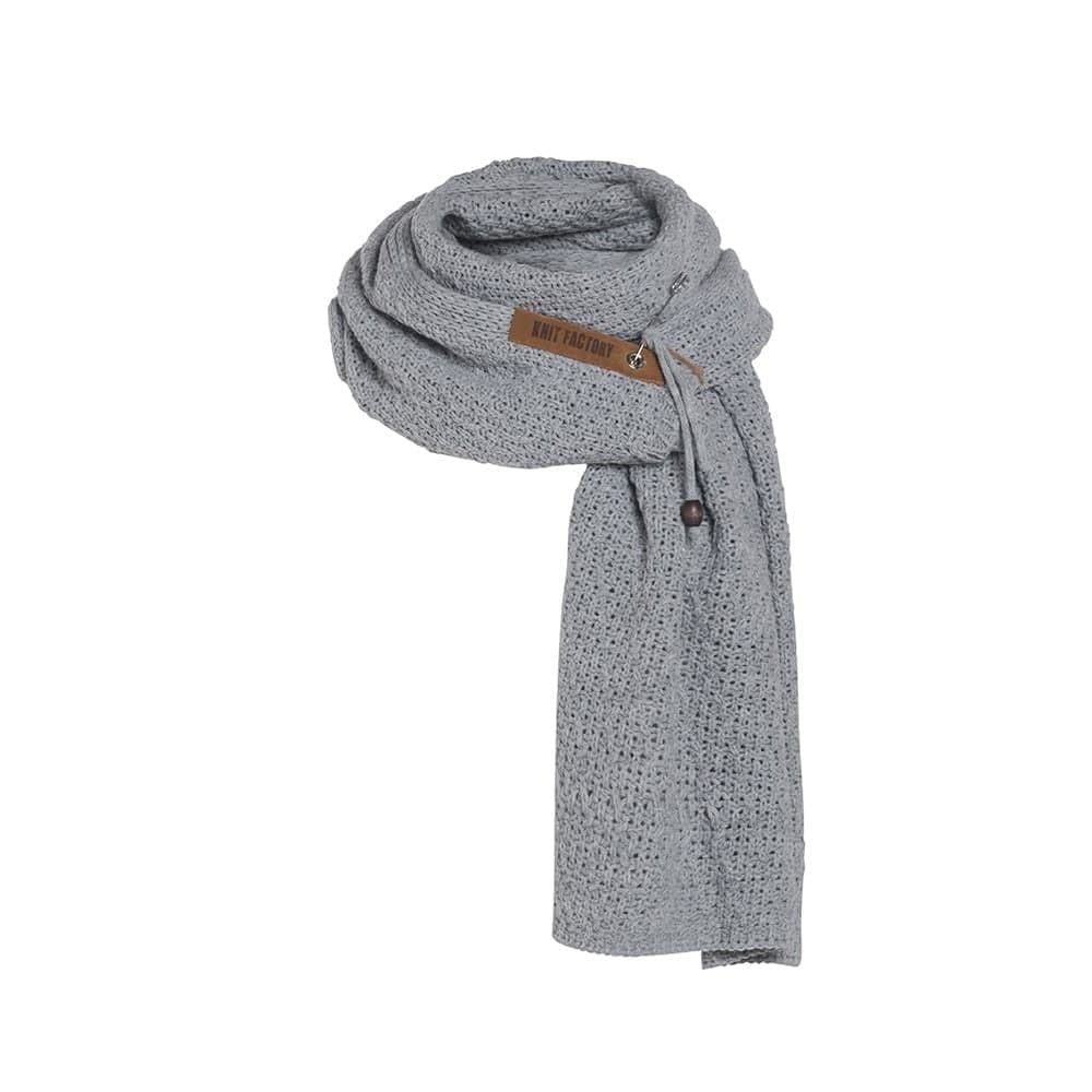 Knit Factory - Strick Schal Luna - Grau
