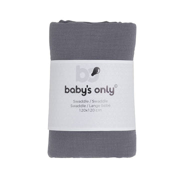 Baby's Only - Swaddle Breeze anthracite - 120x120 - cotton